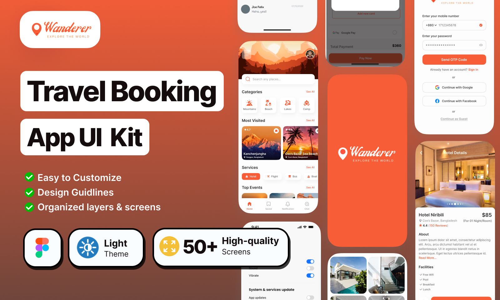 Travel Booking App UI kit